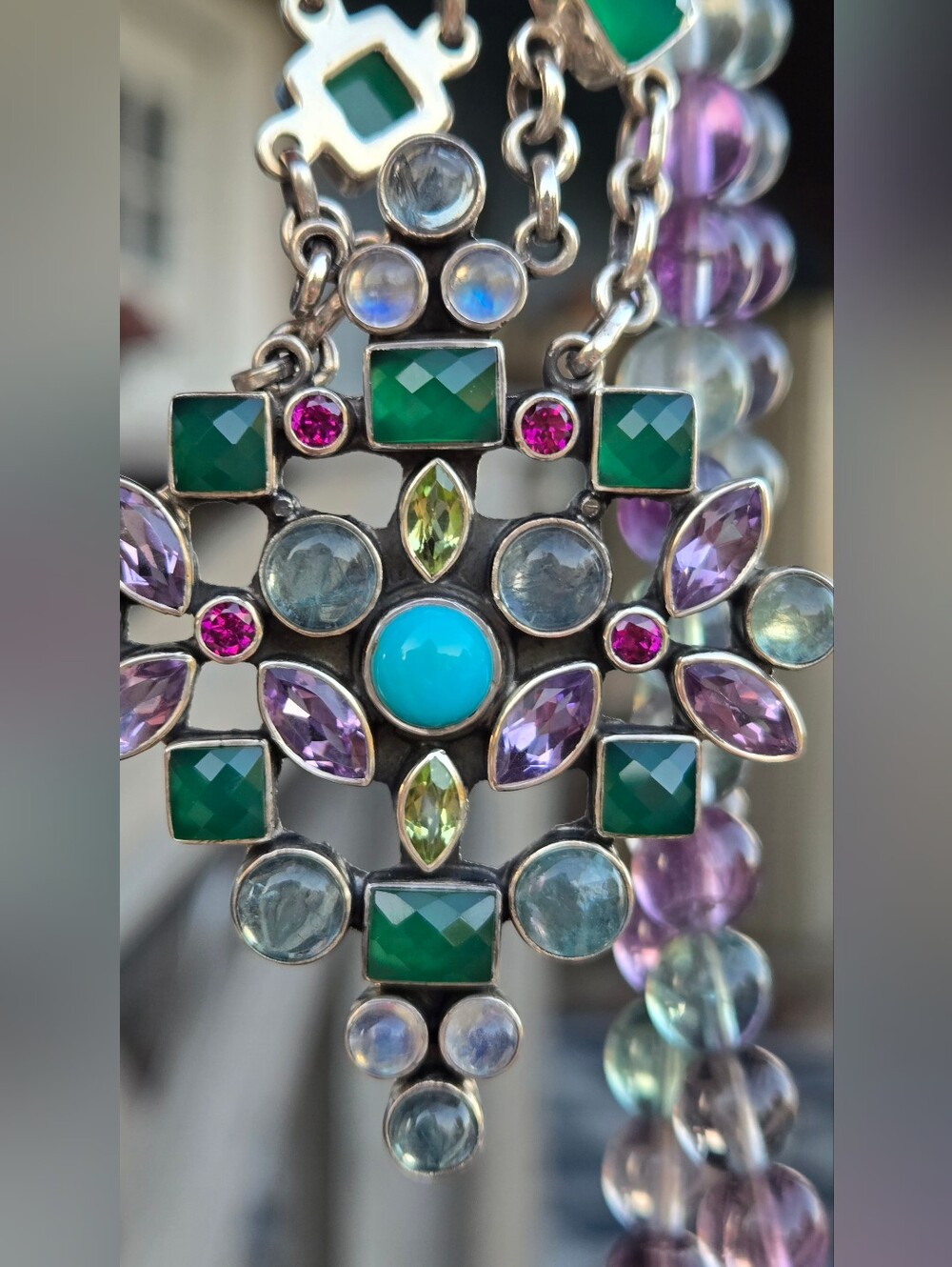 Nicky Butler RAJ COLLECTION LIMITED EDITION 925 Sterling Silver Necklace 63 gram - Picture 12 of 16